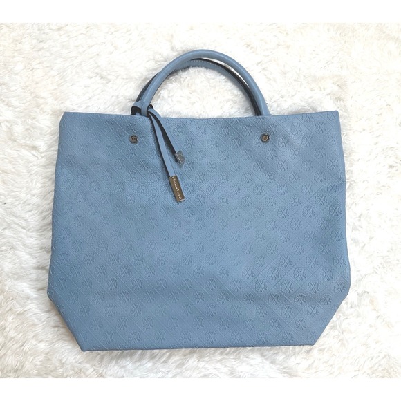 Christian Lacroix CXL Embossed Logo Vegan Leather Tote – Blue - Picture 1 of 4